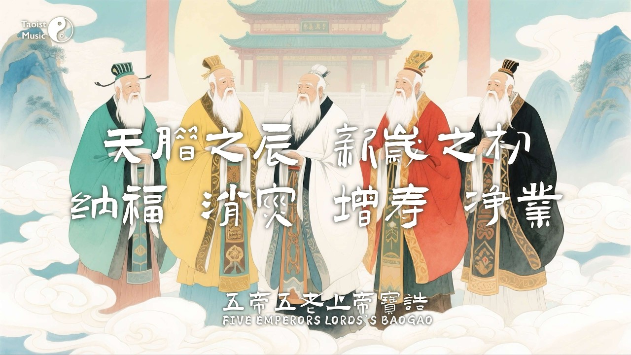 天臘之辰、新歲之初，聽誦「五帝五老上帝寶誥」感通神明、契合天道，納福、消災、增壽、淨業！Taoist the 