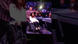 Vicky Gerero With Teddy Long On Wheel Chair