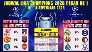 2026 Champions League Matchday 1 Schedule Tonight ~ REAL MADRID vs INTER MILAN ~ PORTO vs MAN CITY