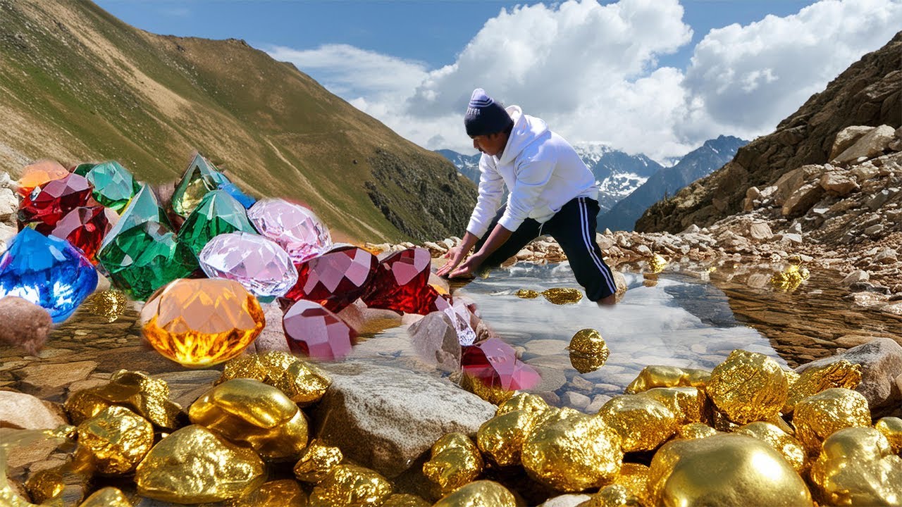 It's A Nice Day!! found A lot Gold Treasure​ and Gemstones in the River