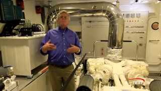 Monte Carlo Yachts 86 Engine Room 2014- By BoatTest.com