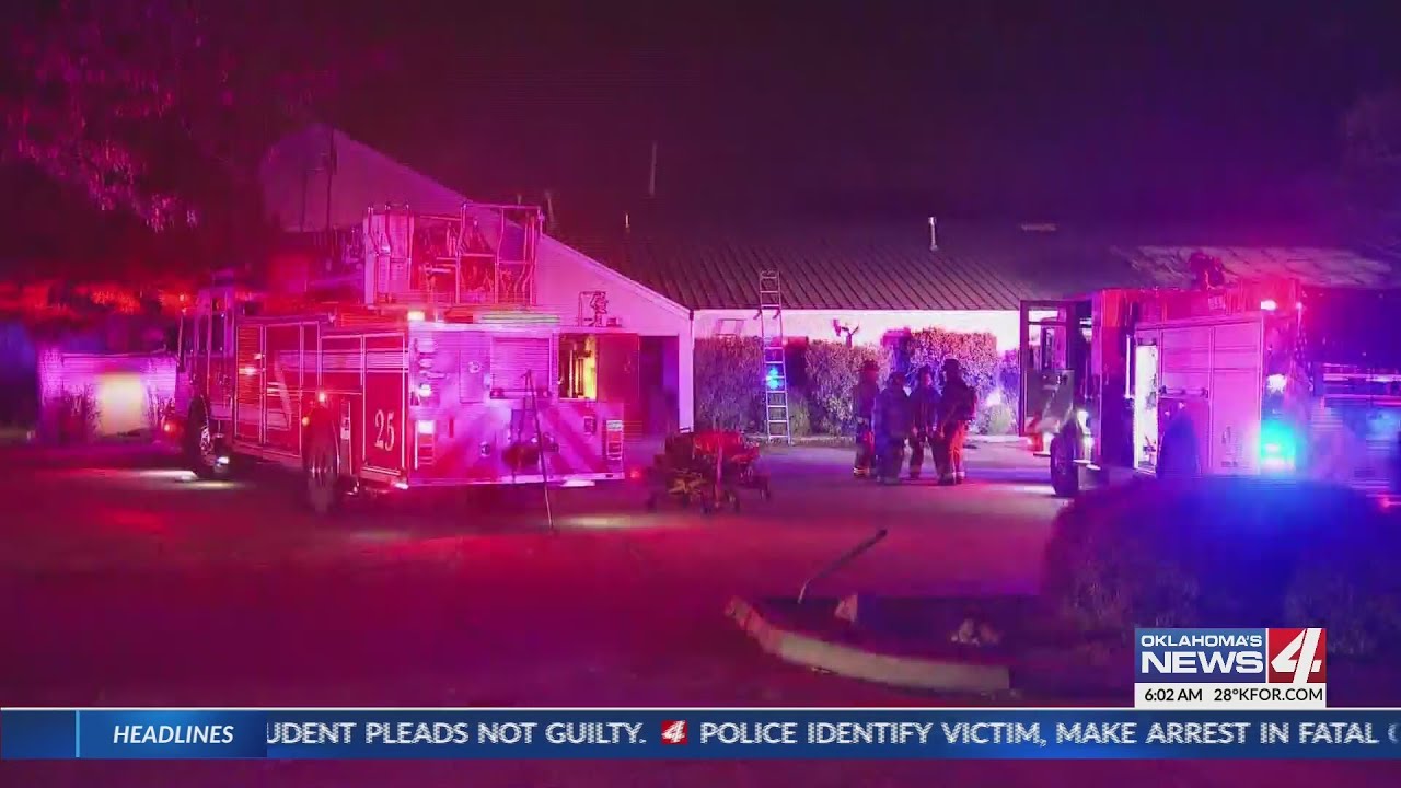 Fire crews knock down commercial fire in SW Oklahoma City - YouTube