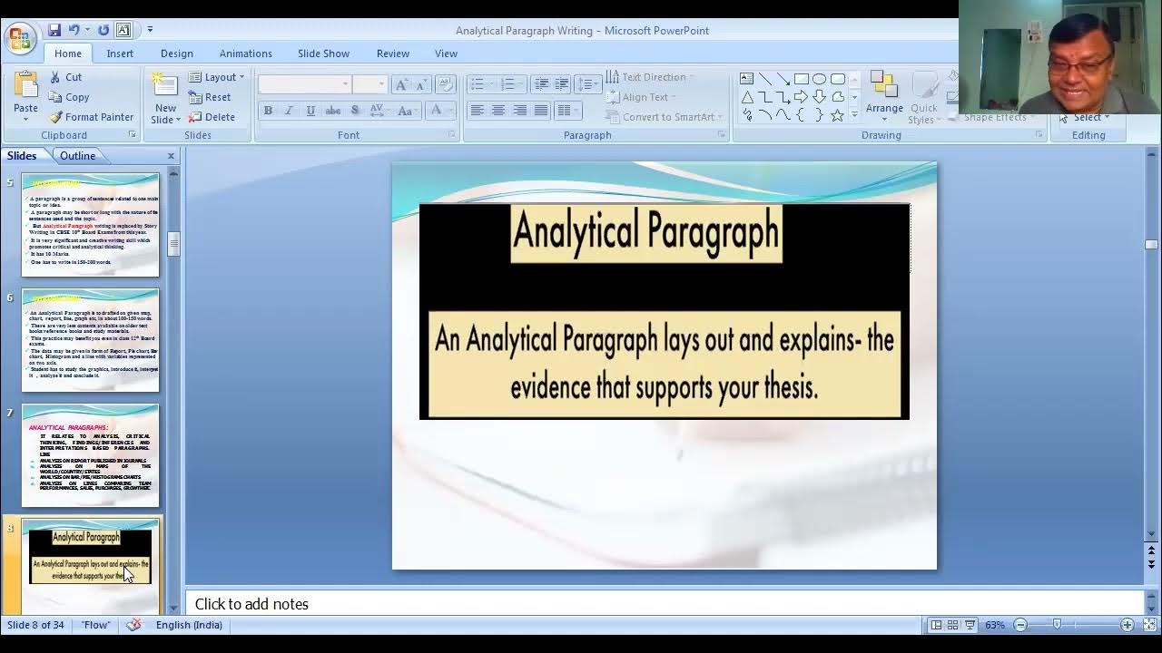 Analytical Paragraph Part 1 Writing Section Composition English Class ...