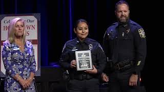 The Wcba Presented An Act Of Kindness Award To A Marietta Police Department Officer.