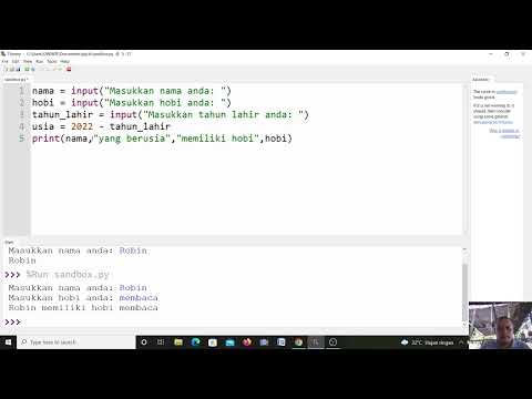 Python - Menerima input user