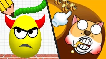 DRAW TO SMASH vs STING THE DOGE - All Levels New UPDATE Satisfying Double Gameplay Android ios