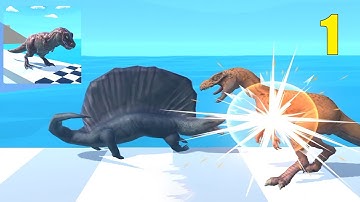Dino Run 3D - All Level 1-20 - Gameplay Android - Walkthrough  - NEW GAME Dinosaur