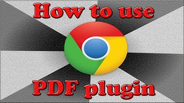 How to use the Chrome PDF plugin