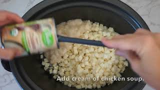 Crockpot Potato Soup with Hash Browns