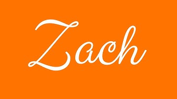 Learn how to Sign the Name Zach Stylishly in Cursive Writing