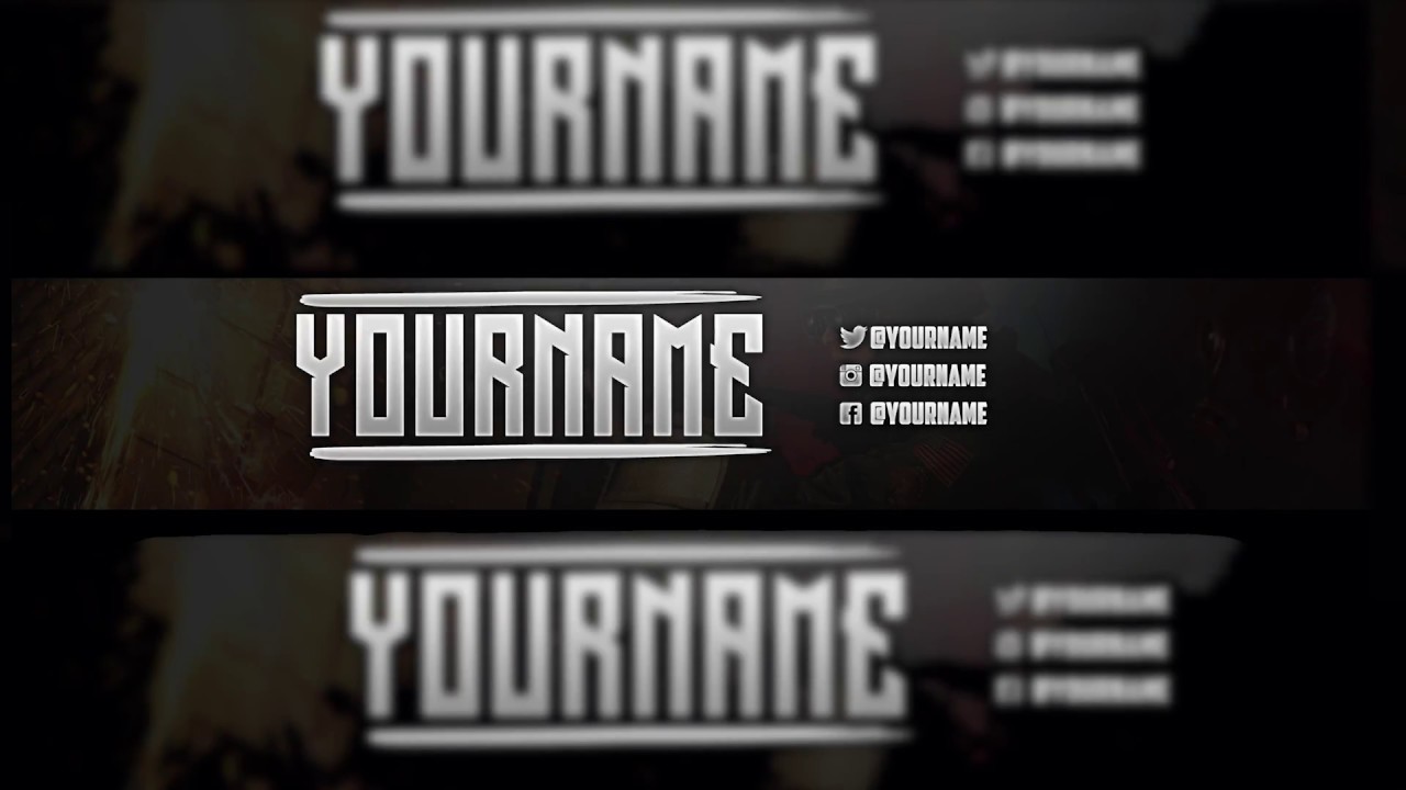CLEAN YOUTUBE GAMING BANNER | FREE PSD (Photoshop)