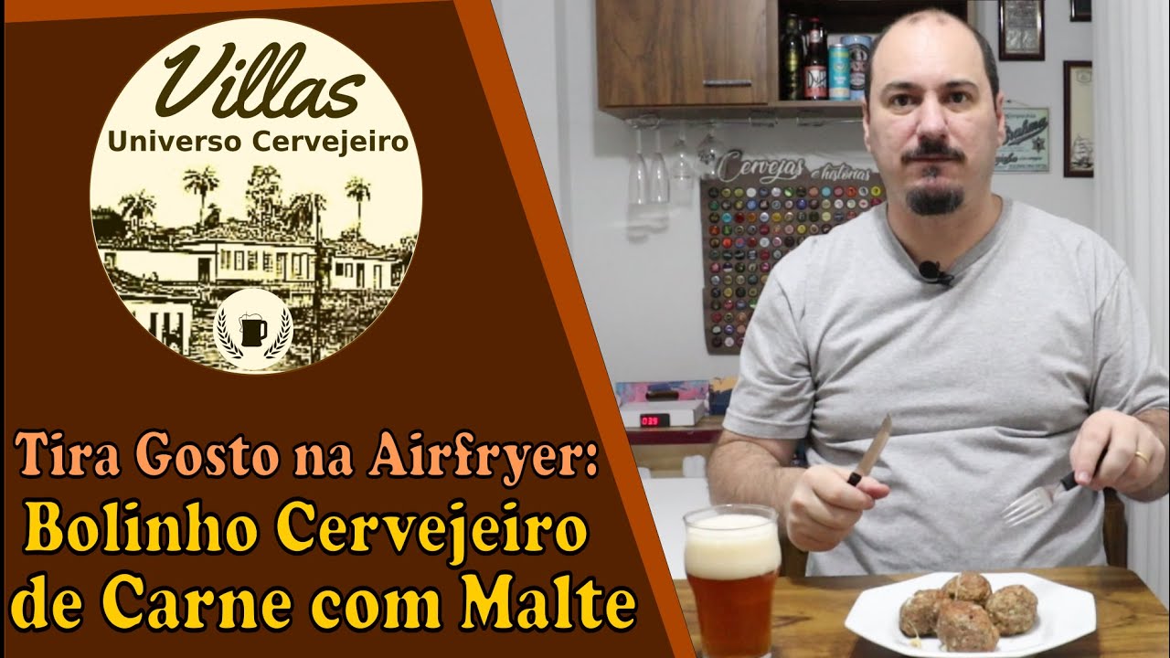 45 Tira Gosto na Airfryer Bolinho Cervejeiro de Carne com Malte