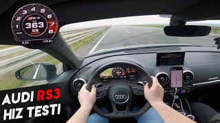 Audi RS3 hiz denemesi yaptik! - Launch control & Topspeed POV