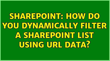 Sharepoint: How do you dynamically filter a SharePoint list using URL data? (2 Solutions!!)