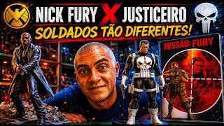 JUSTICEIRO E NICK FURY lutaram a mesma guerra, mas seguiram caminhos bem diferentes.