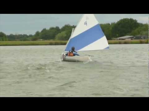 sailing canoe force 5 wind - grumman canoe - youtube