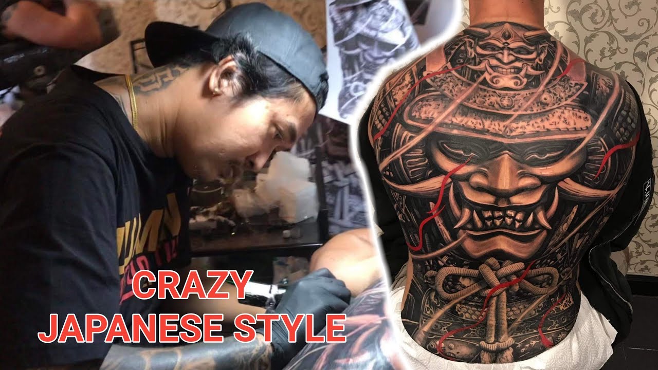 Japanese Warrior Mask Tattoo Back - wide 8