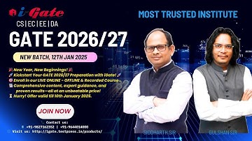 GATE 2026 - 2027 | 🚀  New Batch Launch | Your Path to Success Starts Here! 💡 | Siddharth Sir