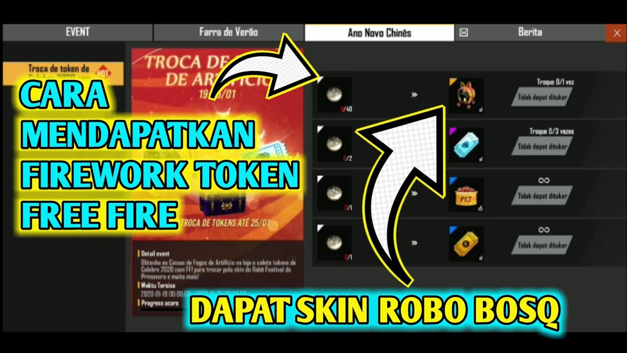 Bocoran event !! CARA Mendapatkan Skin ROBO Gratis & Firework Token