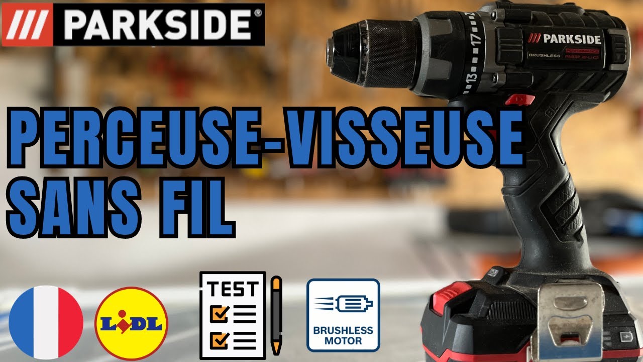 PERCEUSE-VISSEUSE SANS FIL PARKSIDE BRUSHLESS PABSP 20-Li C2 FRANCE  FRANÇAIS LIDL 