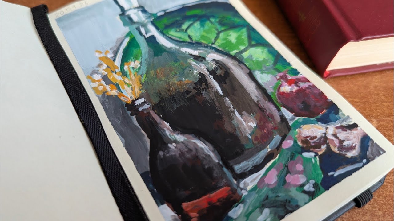 натюрморт гуашью