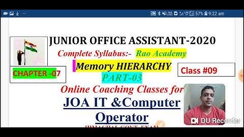 |JOA IT| Memory level computer memory online coaching classes for JOA IT & Computer operator