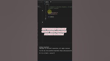 how to find the area diameter and circumference of a circle in c #shorts #c #cprograming