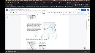 8th Math 7-6 Slope and Similar Triangles