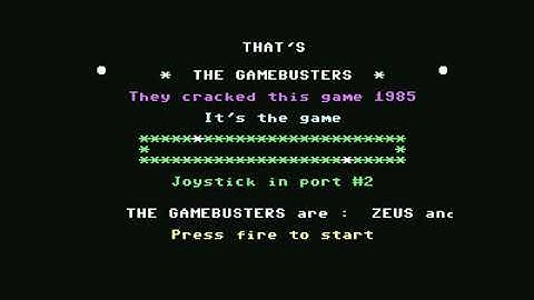 The Gamebusters (TG) Intro 1985  ! Commodore 64 (C64)