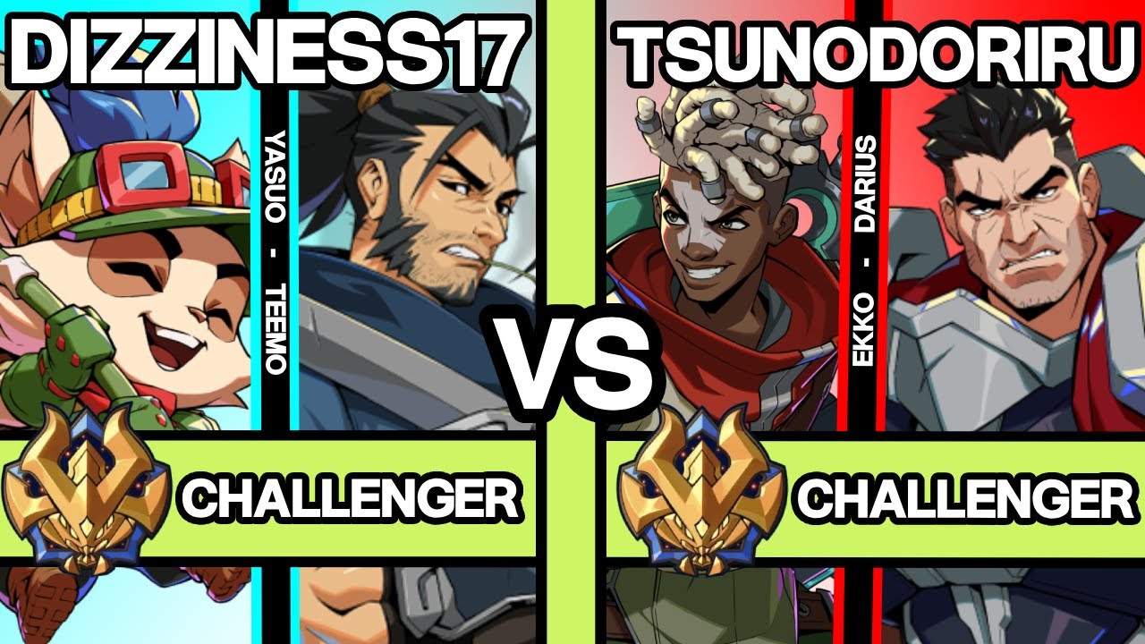 2XKO ▰ RANK 2 Asia TSUNODORIRU (Ekko/Darius) vs DIZZINESS17 (Yasuo/Teemo) ▰ 2XKO Pro Replays