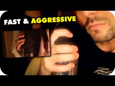 ASMR Fast Aggressive Pumping Swirling Mouth Sounds w Fast Tingles ASMR