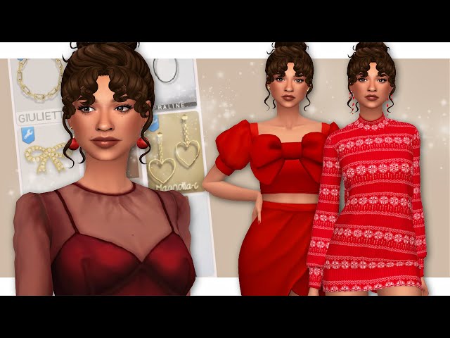 sims 4 christmas dress cc Gingerbread Baddie Dress - The Sims 4 Create a Sim