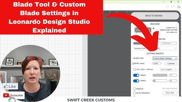 Custom Blade Setting Explained for Siser Juliet & Romeo