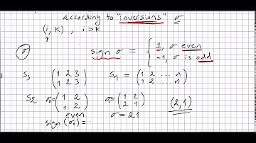 Linear algebra 105, Permutations 3