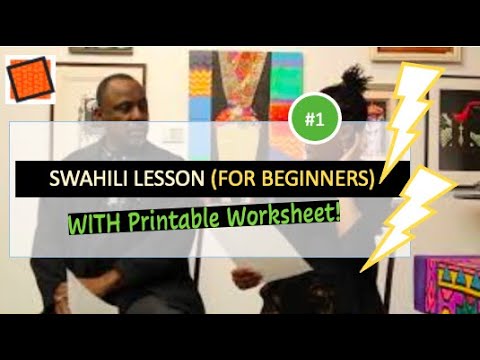 Swahili Lesson 1 [Pimsleur Method] with Link to Printable Worksheet ...