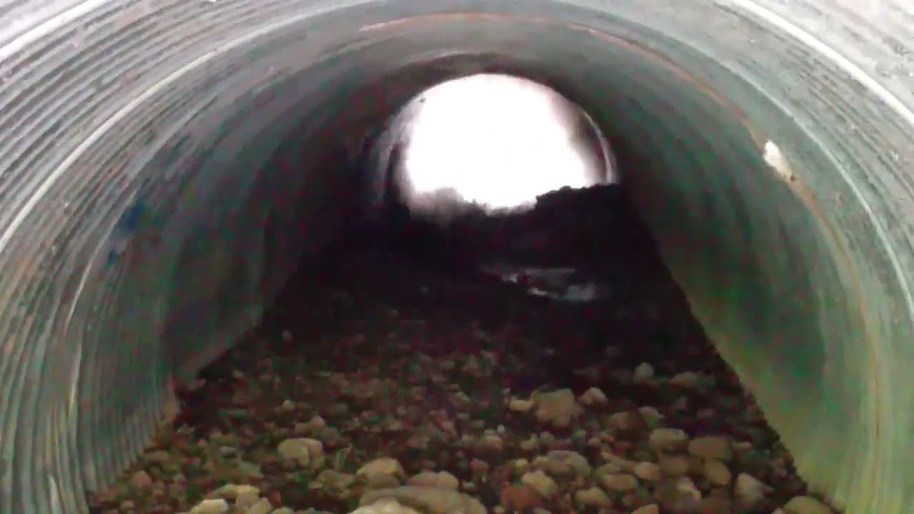 Jetting Soil/Rocks from 36-inch Culvert at 23-GPM/3000-PSI with "WH" WARTHOG & JNW Eagle-600 '3023'