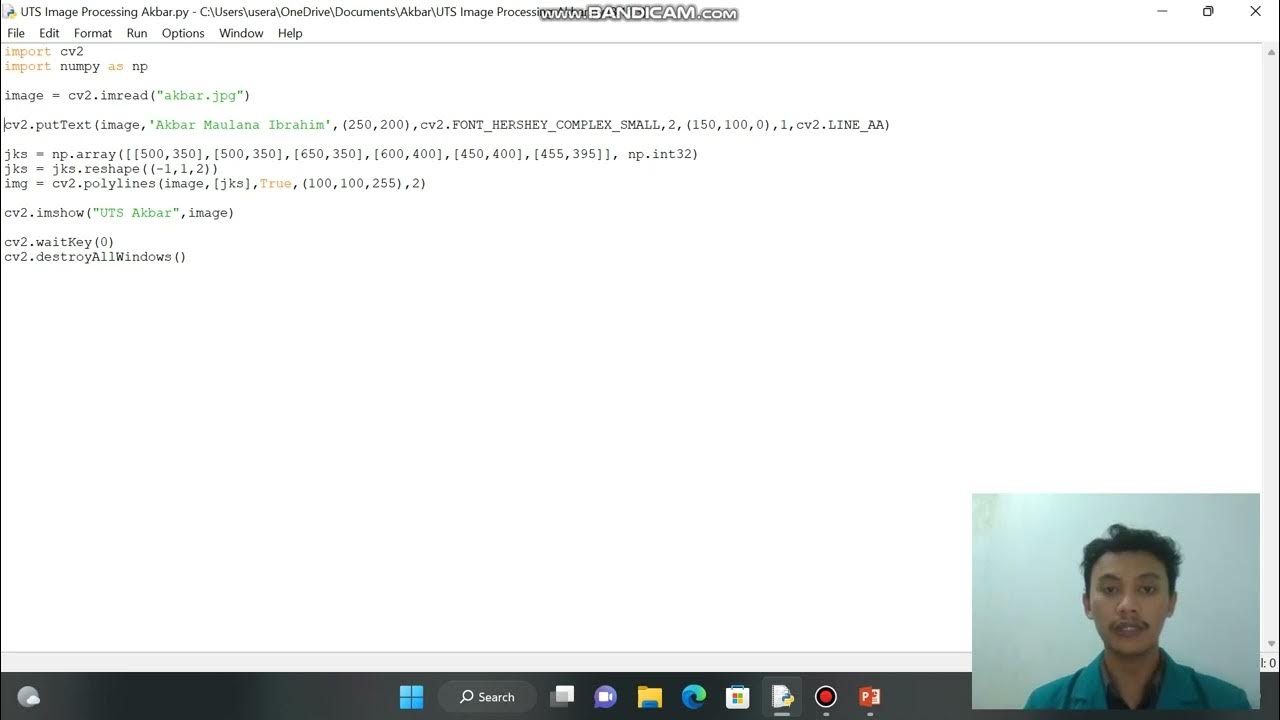 Drawing on Image with OpenCV PYTHON | AKBAR MAULANA/20310730036 ...