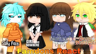 Fandoms React ( Gacha Club ) Girl From Nowhere,Sally Face,Series Unfortunate eventes,Nanatsunotaizai screenshot 3