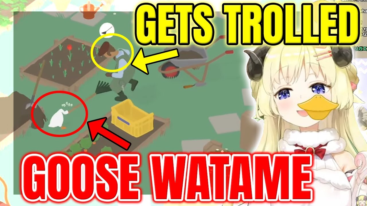【ENG Sub】Watame Plays HILARIOUS Troll Goose Game【Hololive】