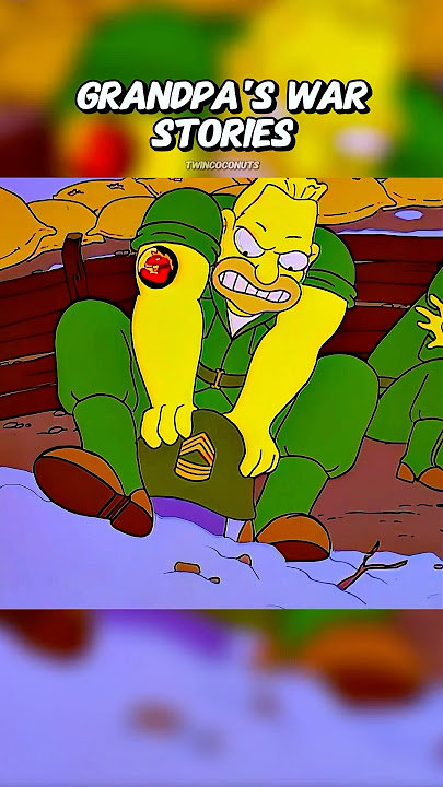 Grandpa’s War Stories 🪖 #simpsons #shorts