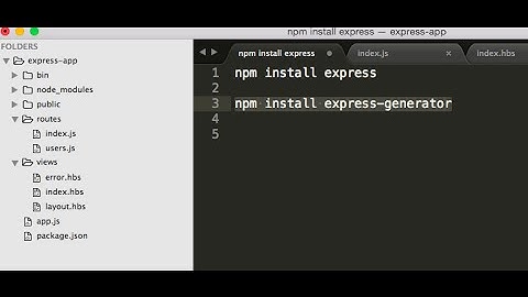 In 4 minutes - Express, node.js with handlebars