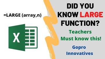 How to use Large function in excel? #Excel #tricks #largefunction