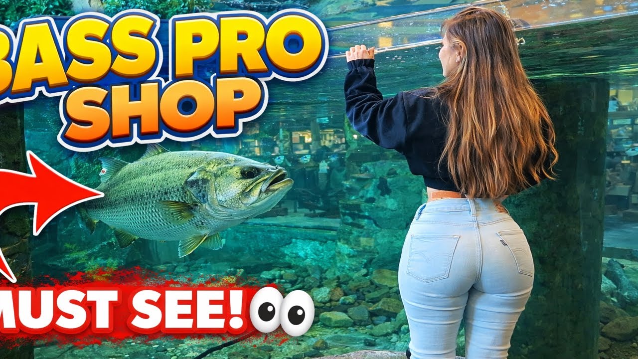 Come shop with me at BASS pro shop! Secret arcade, try on, TANK! 3 lures to try winter bass fishing!
