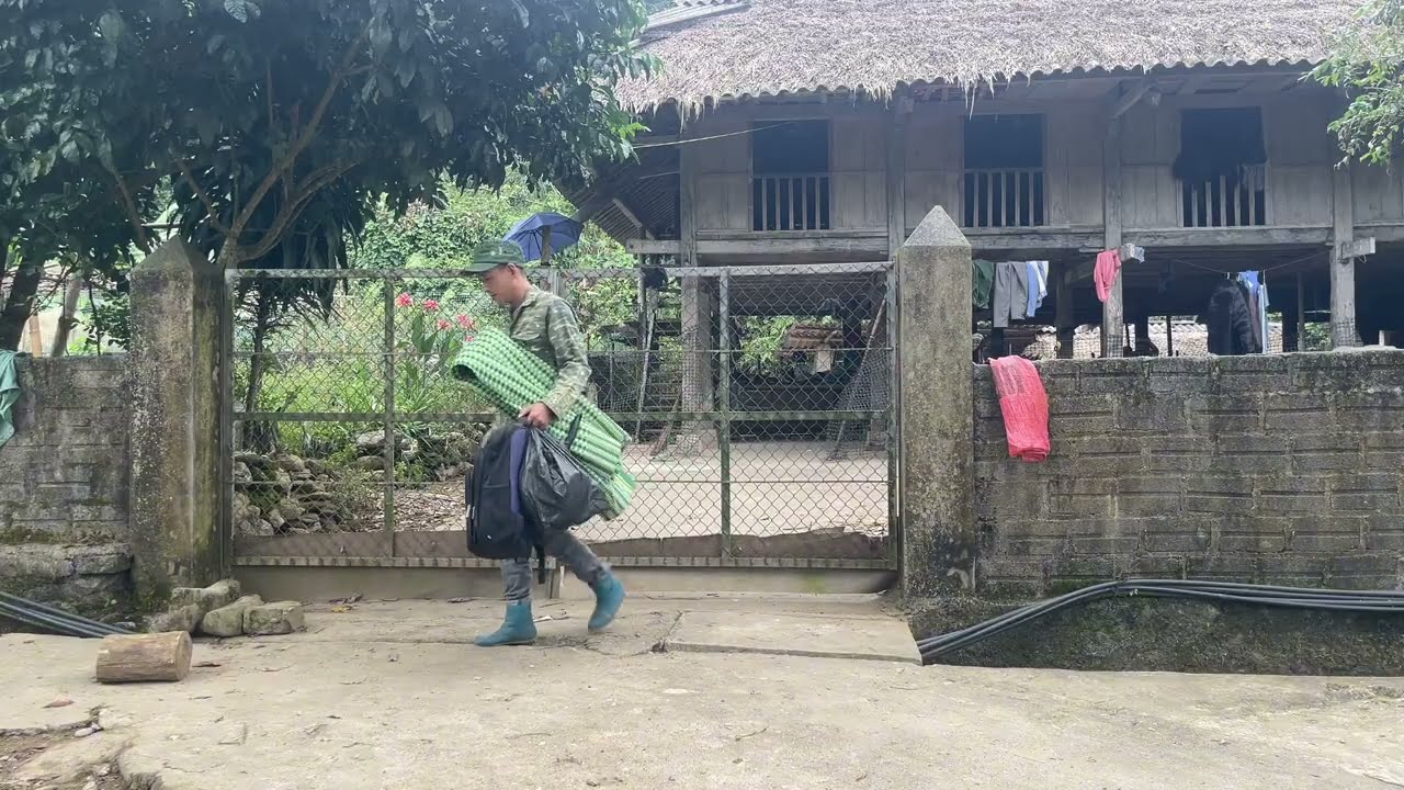 The house was finished and I moved into the forest to live.