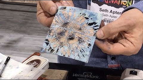 Embossing Powders with Stencils - Creativation 2019