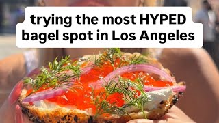 FINALLY TRYING THE MOST HYPED-UP BAGEL PLACE IN LOS ANGELES CALIFORNIA 📍COURAGE BAGELS