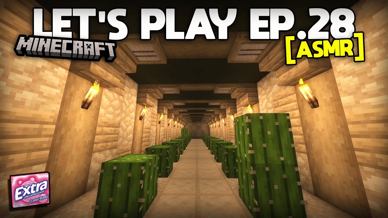 Minecraft ASMR Lets Play Episode 28 (Gum Chewing) - YouTube