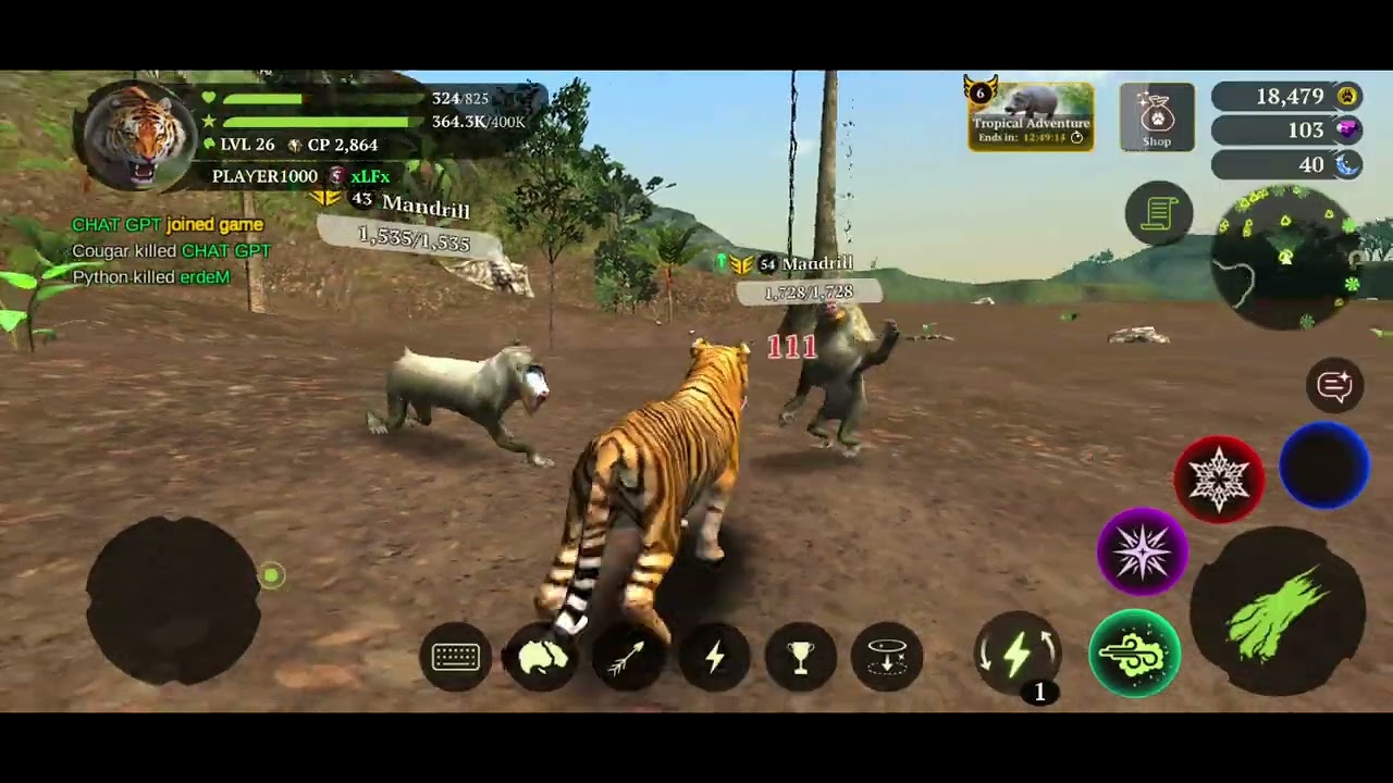 Tiger game Level up 27#tiger #games #youtube 