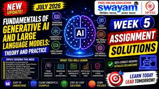 Fundamentals of Generative AI and Large Language Models Week 5 Assignment Answers 2026 | NPTEL July