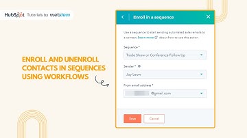 How to enroll and unenroll contacts in sequences using workflows in HubSpot